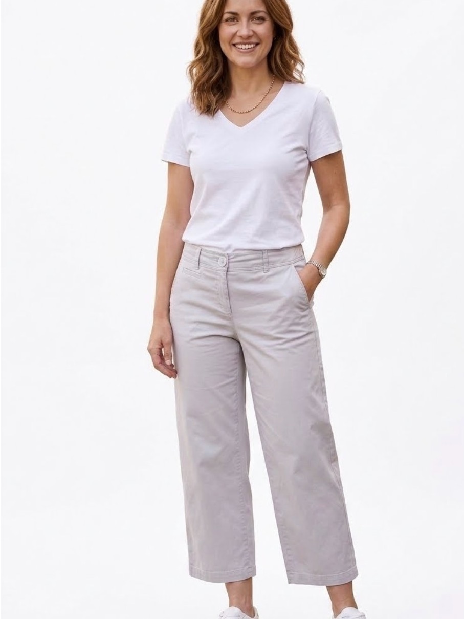 Ann Taylor Lindsay Zip-Front Pants Light Gray